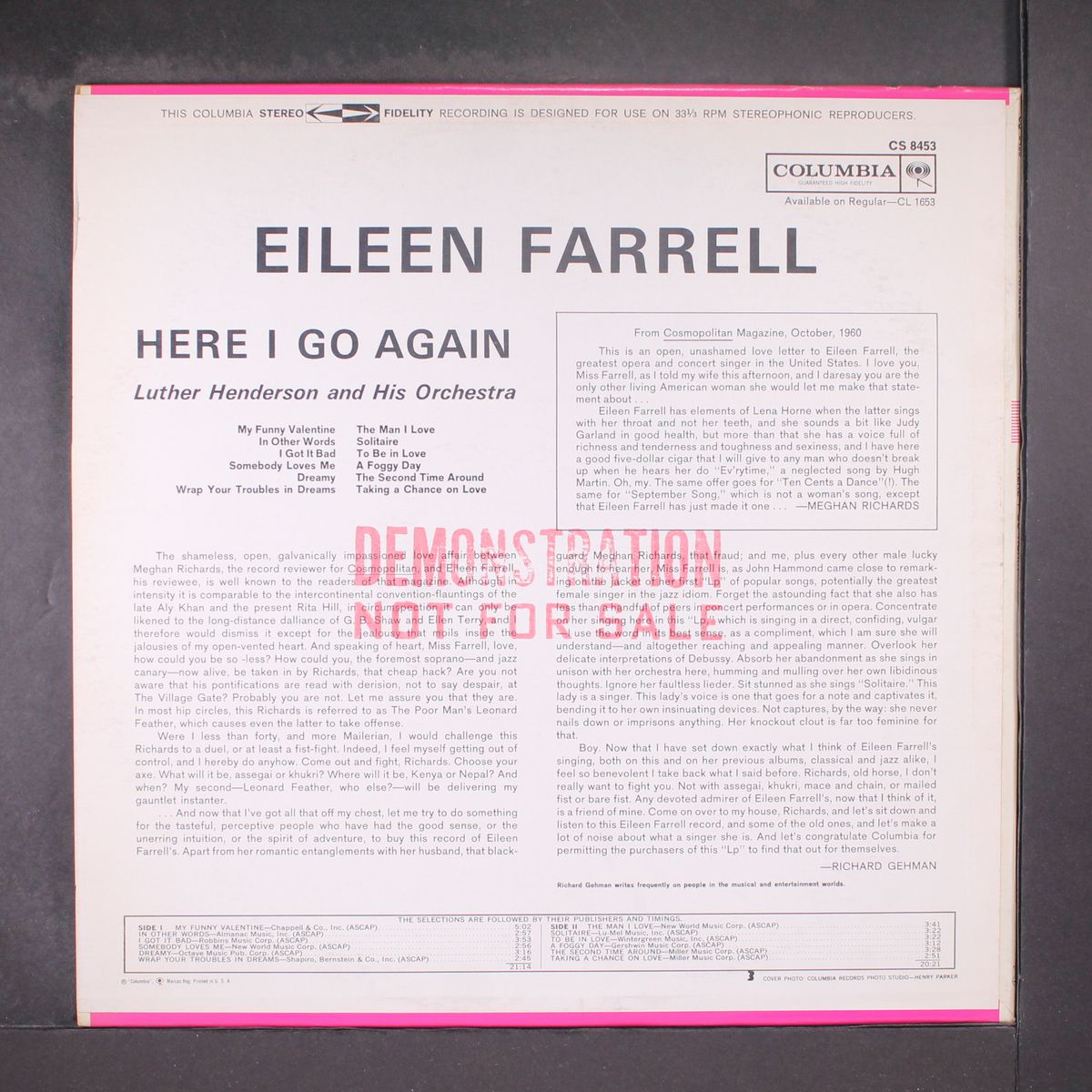 here i go again by EILEEN FARRELL