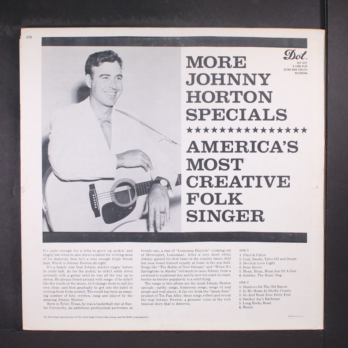 more johnny horton specials, america's most creative folk singer by JOHNNY HORTON