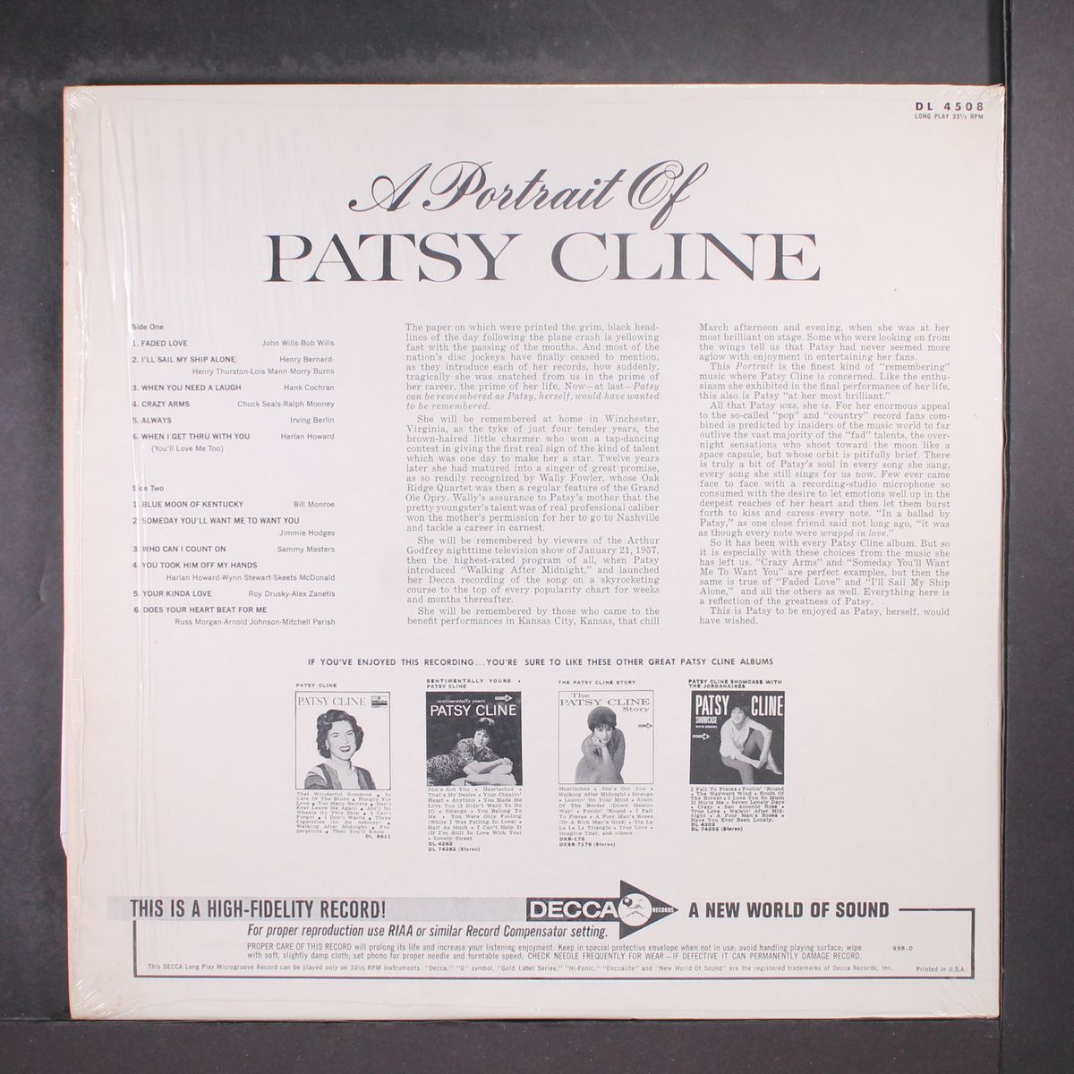 a portrait of by PATSY CLINE