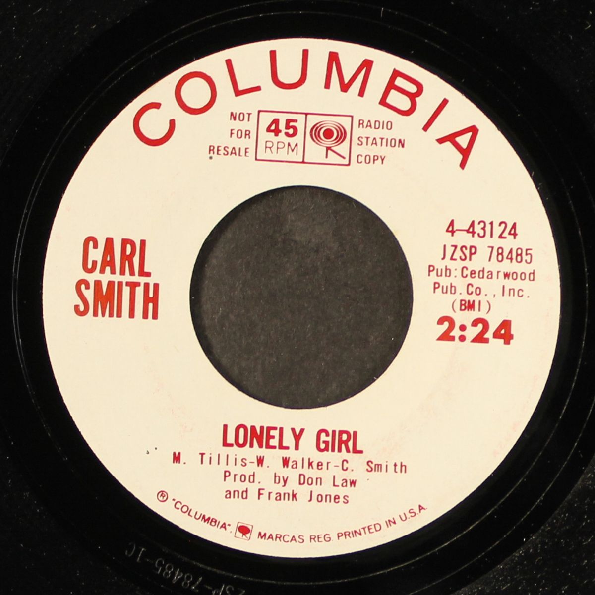 lonely girl / when it's over by CARL SMITH