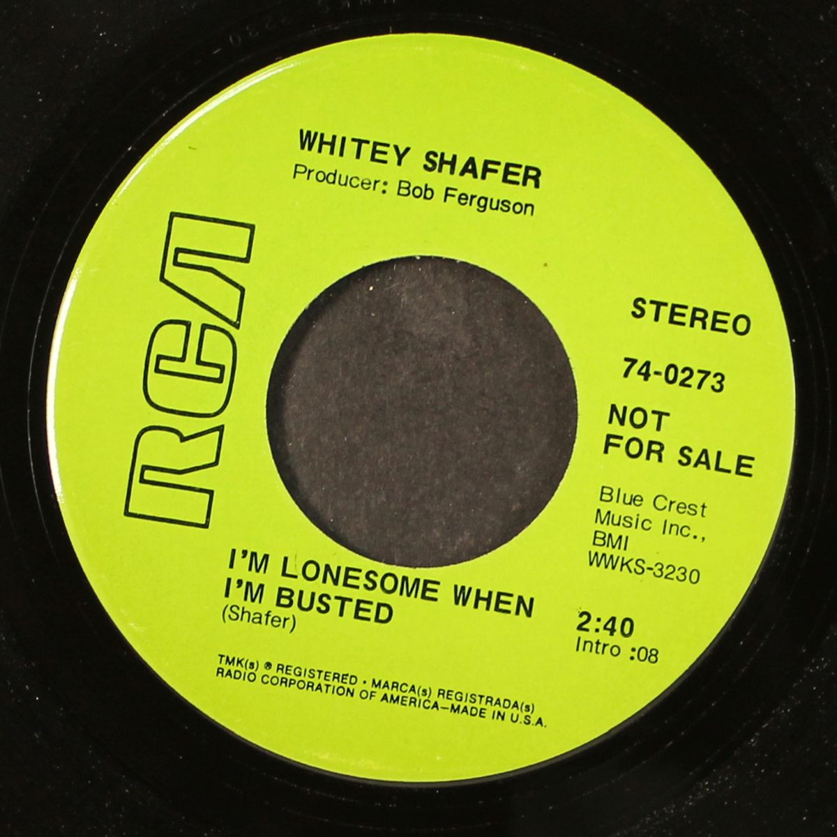 i'll break out again tonight / i'm lonesome when i'm busted by WHITEY SHAFER