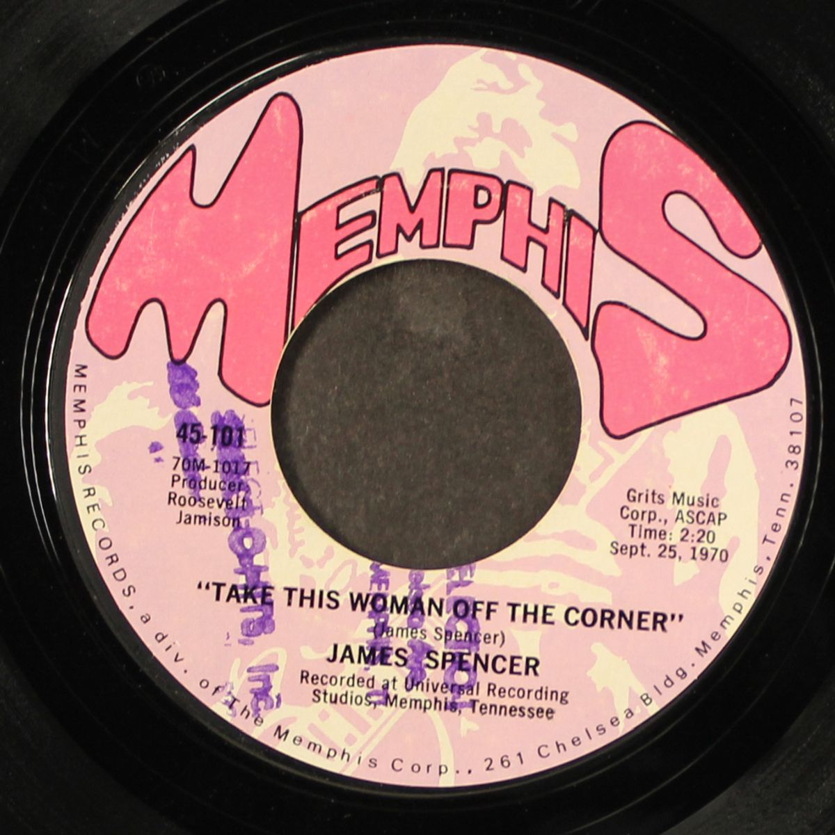 take this woman off the corner / i need your love by JAMES SPENCER