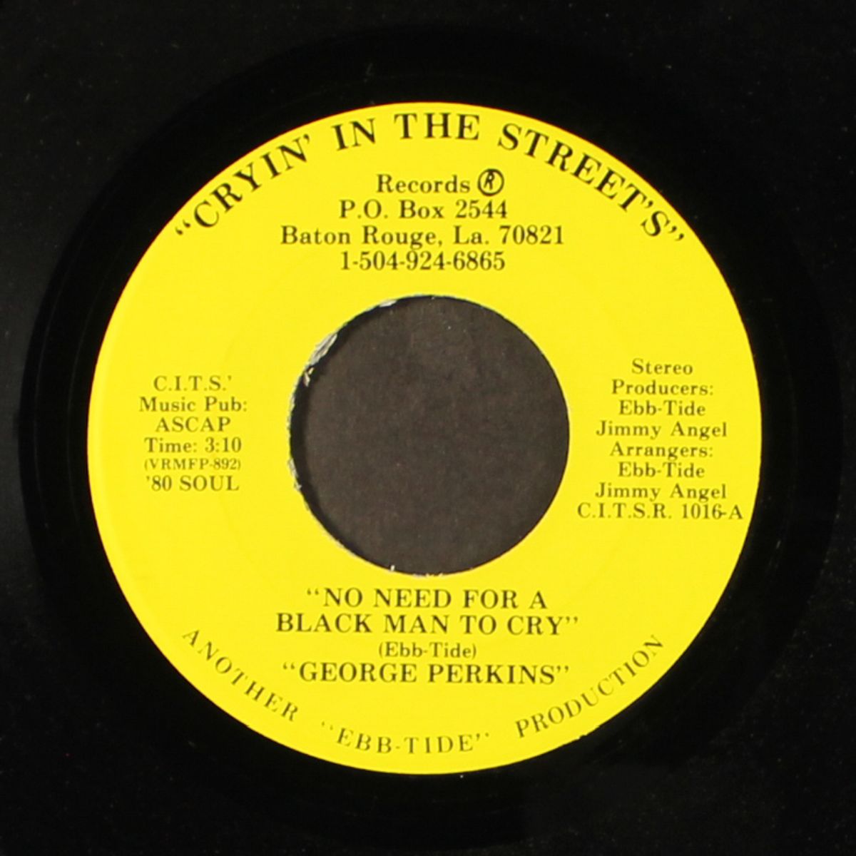 no need for a black man to cry / i wants to be free by GEORGE PERKINS