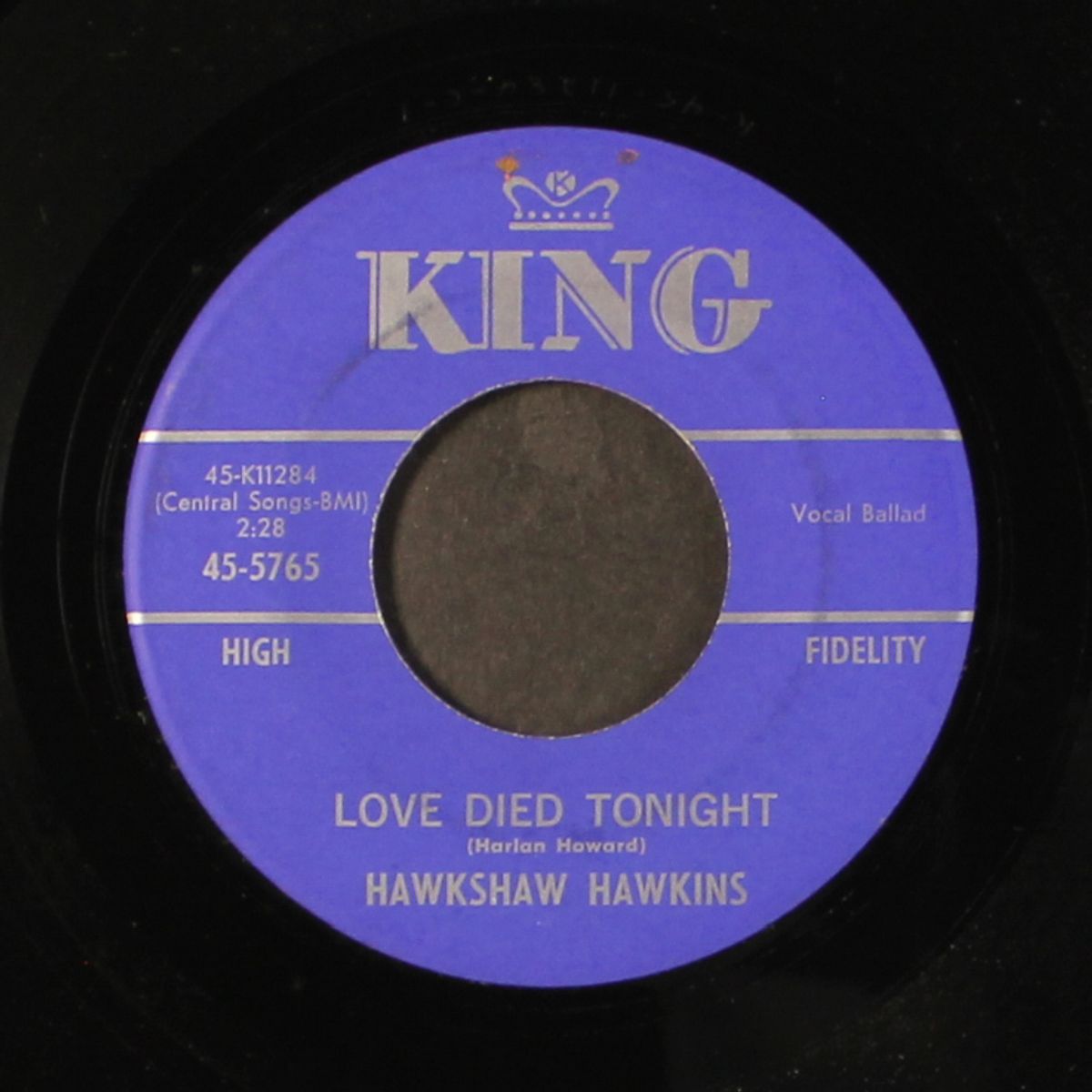 love died tonight / sunny side of the mountain by HAWKSHAW HAWKINS