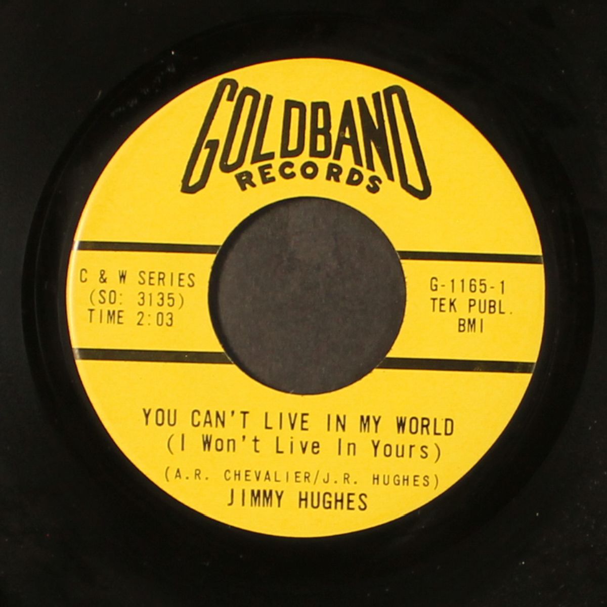 you can't live in my world by JIMMY HUGHES