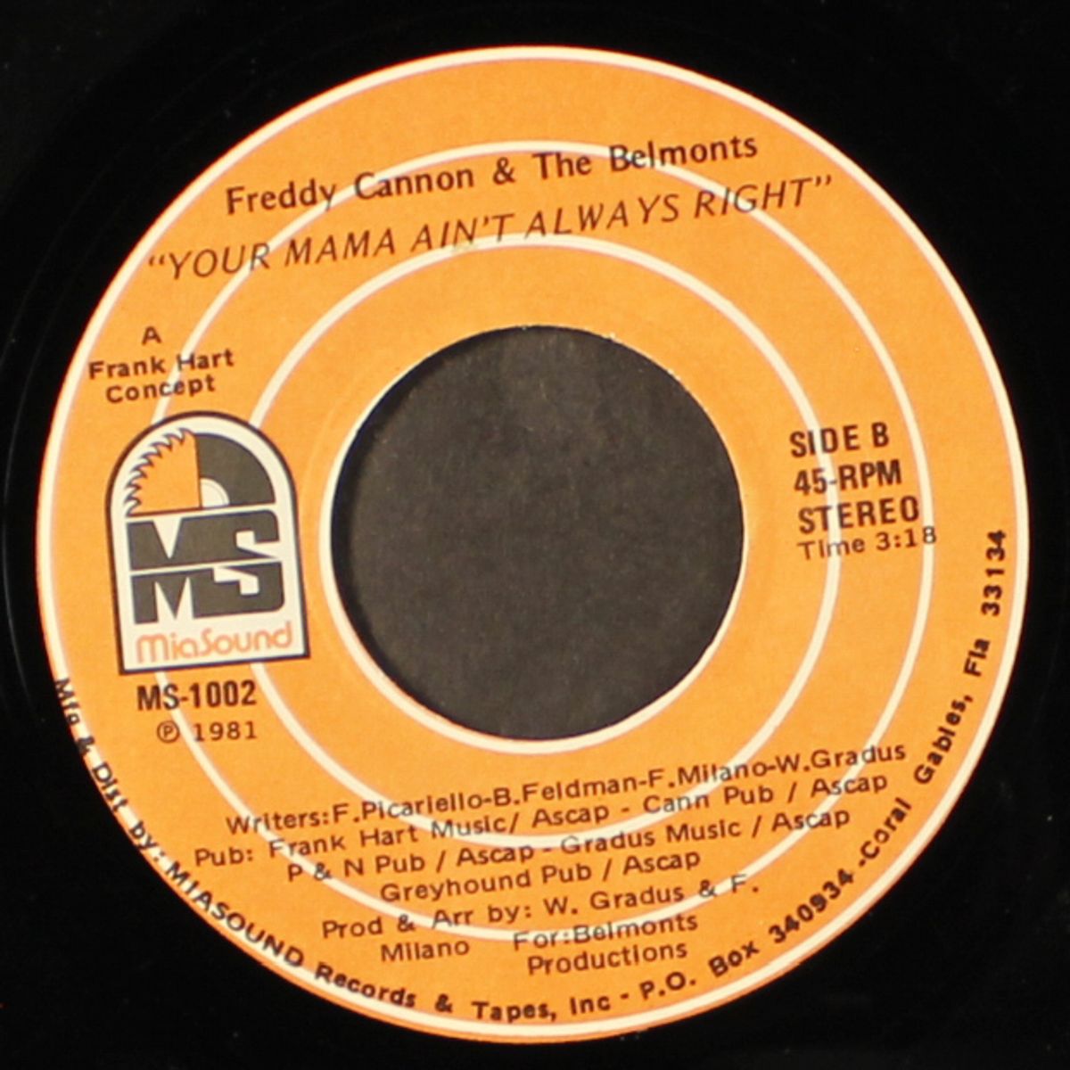 let's put the fun back in rock n roll / your mama ain't always right by FREDDY CANNON