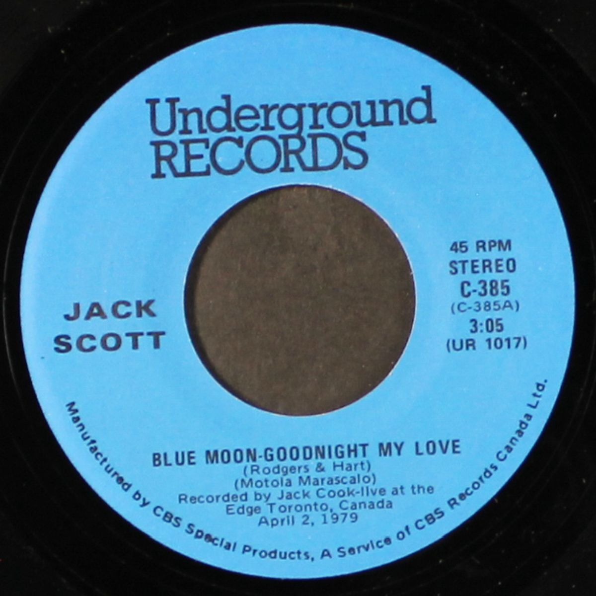 blue moon, goodnight my love / goodbye baby by JACK SCOTT