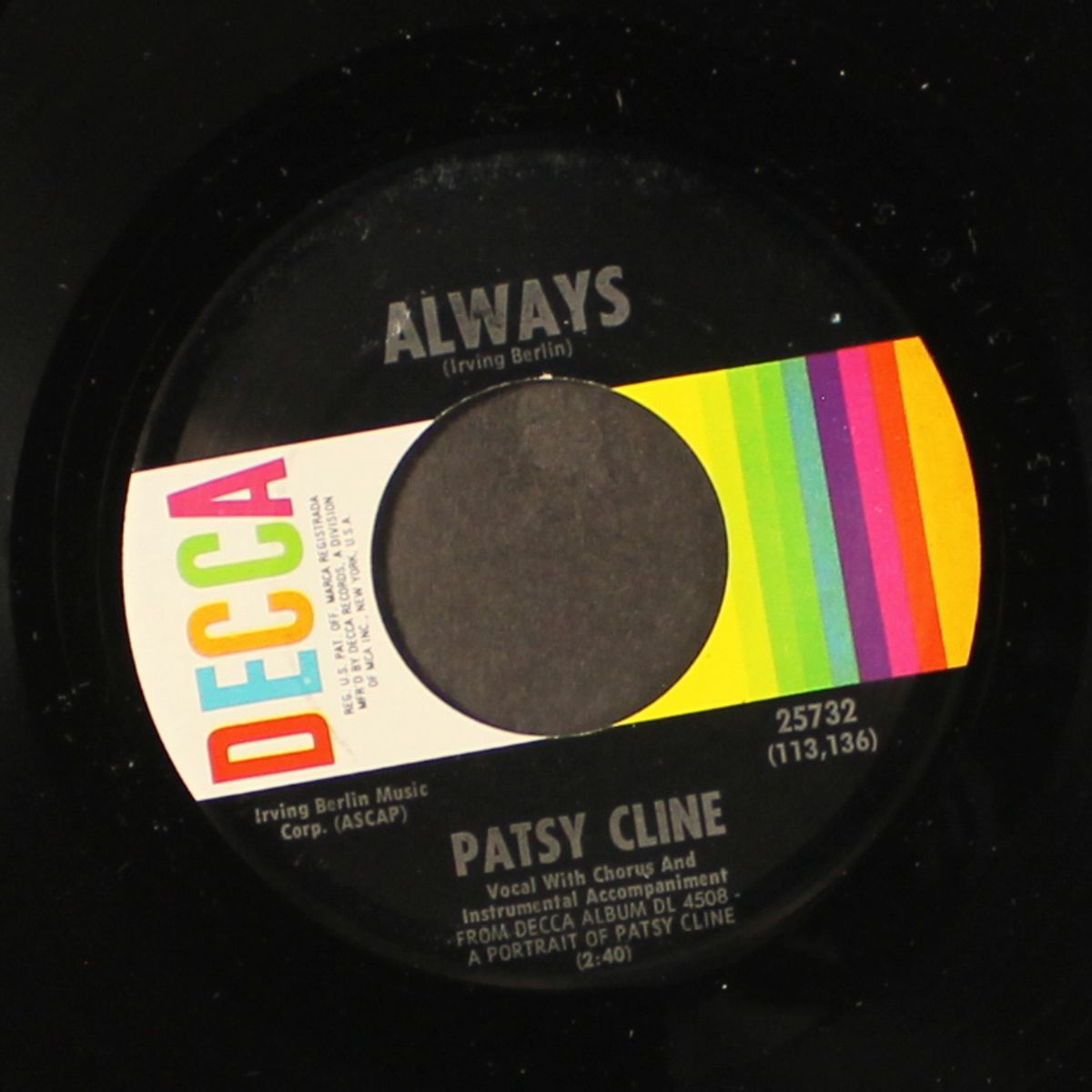 always / pick me up on your way down by PATSY CLINE