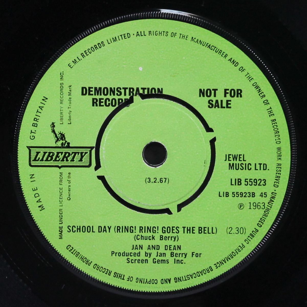 the new girl in school / school day by JAN & DEAN