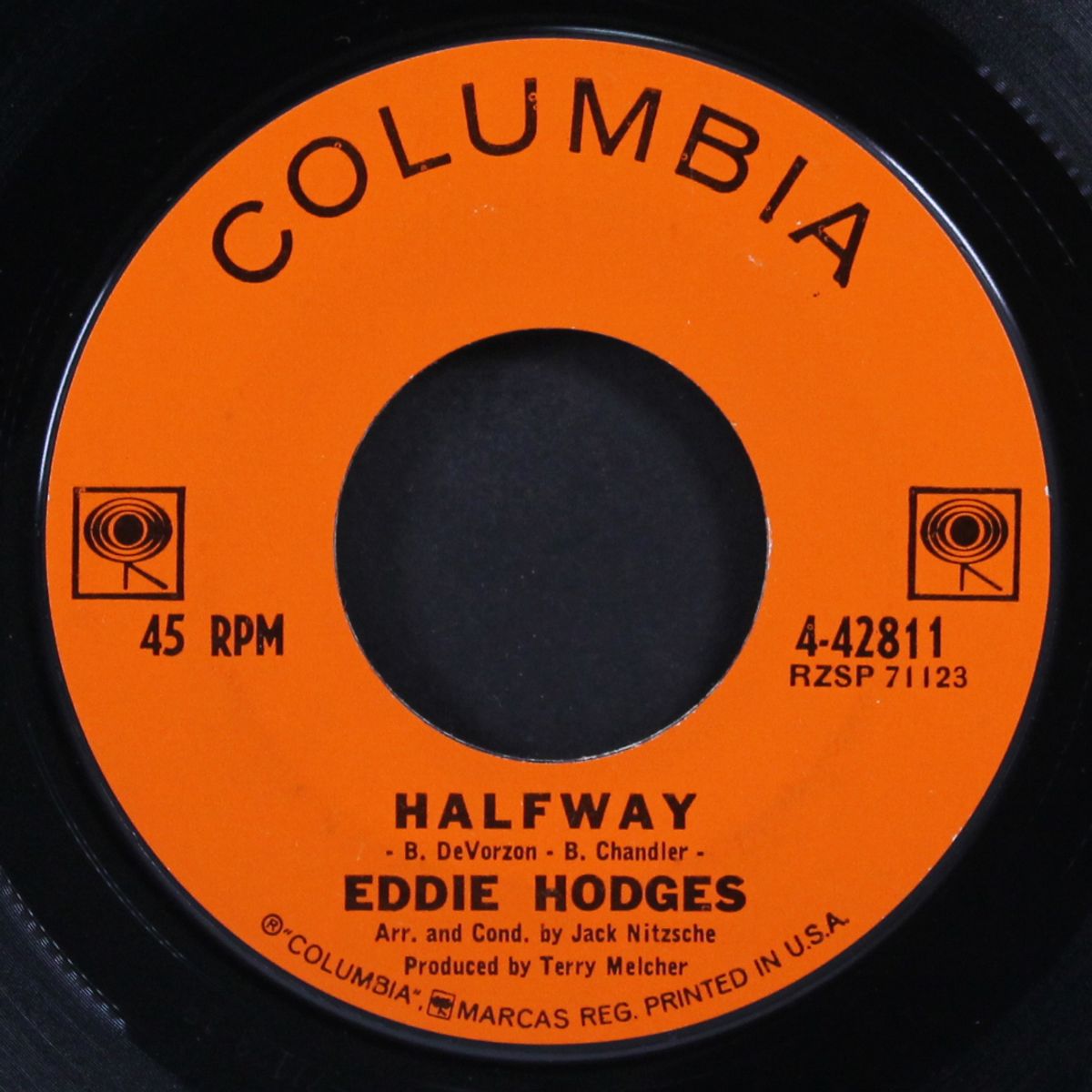rainin' in my heart / halfway by EDDIE HODGES