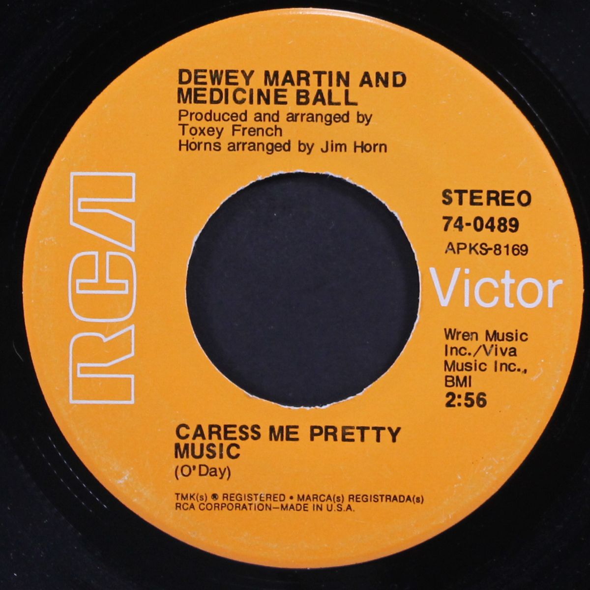 caress me pretty music / there must be a reason by DEWEY MARTIN & MEDICINE BALL