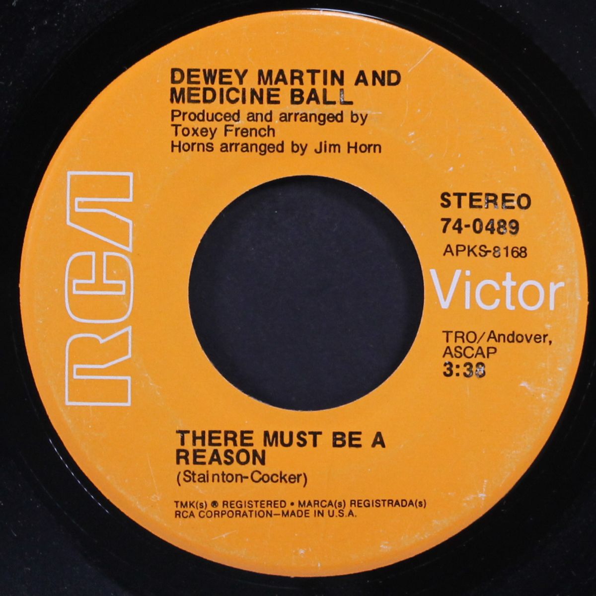 caress me pretty music / there must be a reason by DEWEY MARTIN & MEDICINE BALL