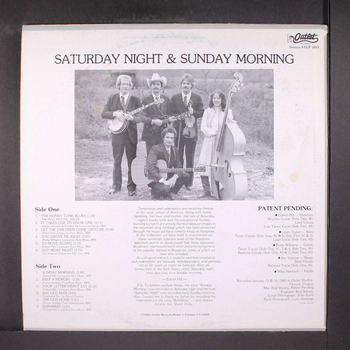 saturday night, sunday morning by PATENT PENDING