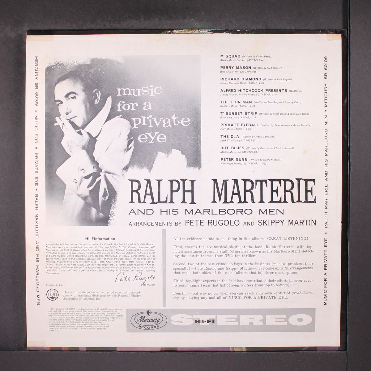 music for a private eye by RALPH MARTERIE