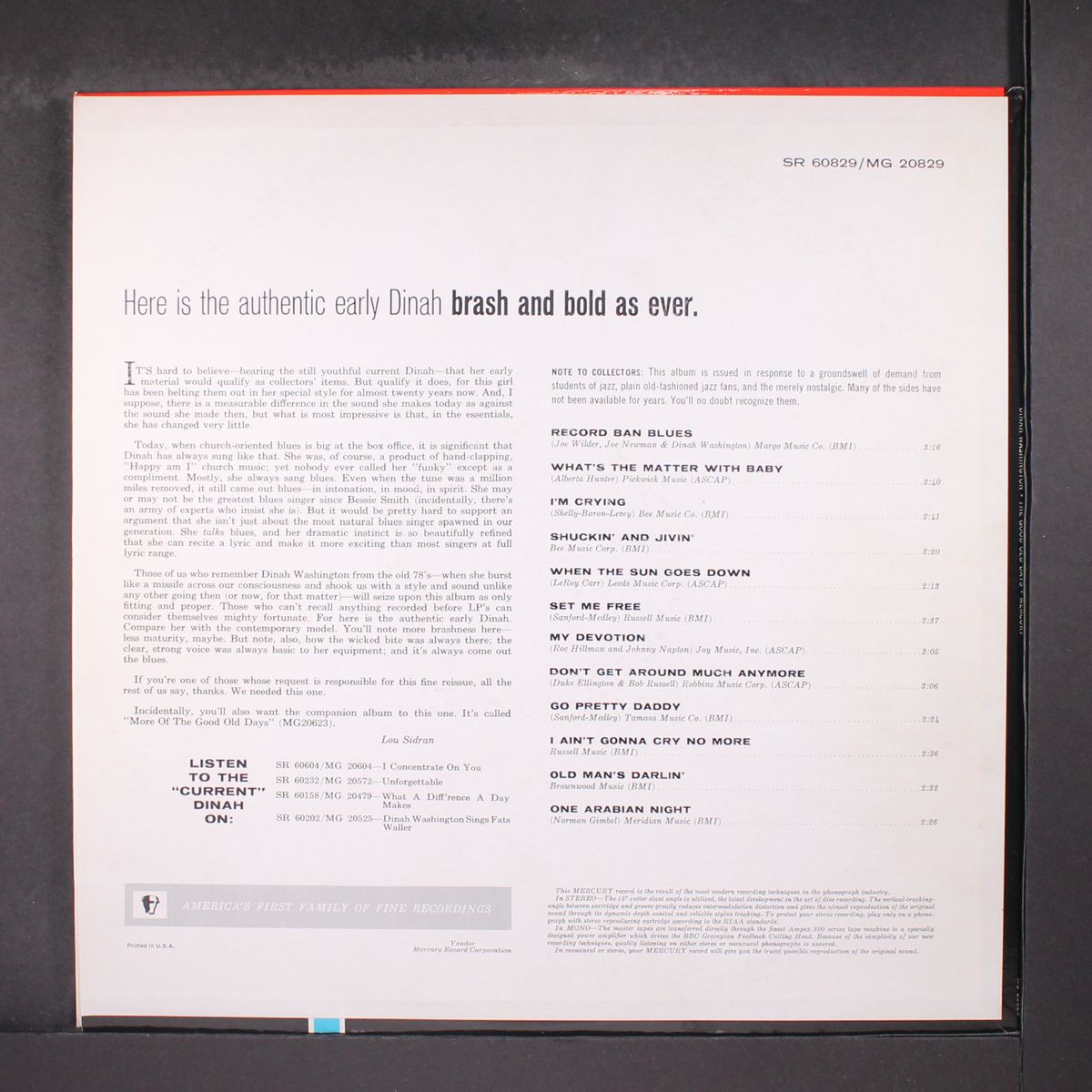 the good old days by DINAH WASHINGTON