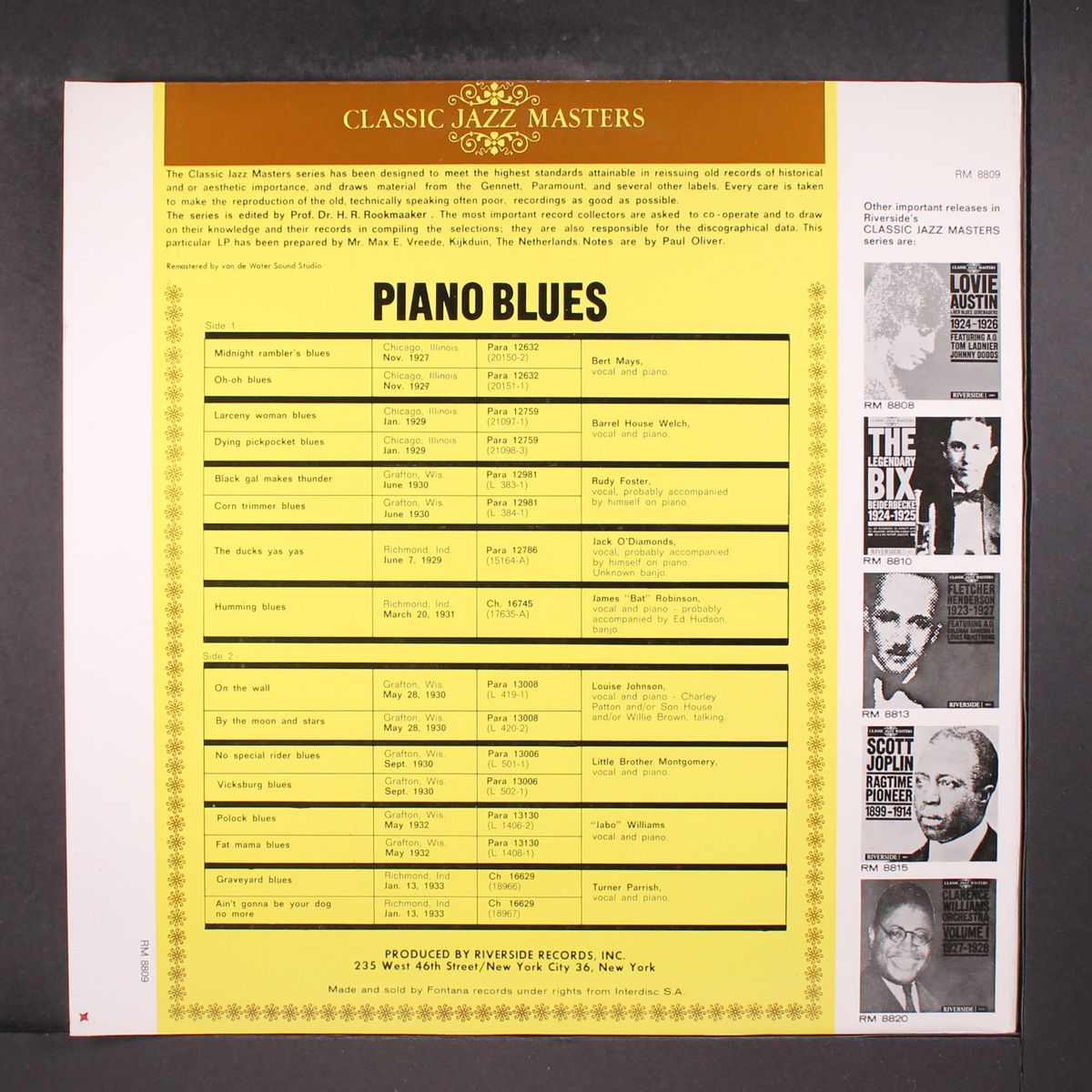 piano blues, 1927-1933 by VARIOUS