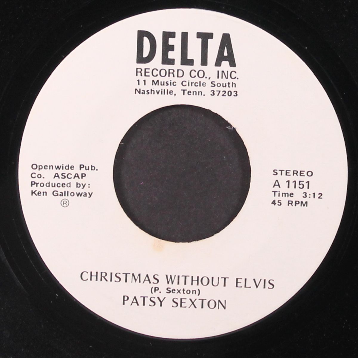 christmas card for elvis by PATSY SEXTON