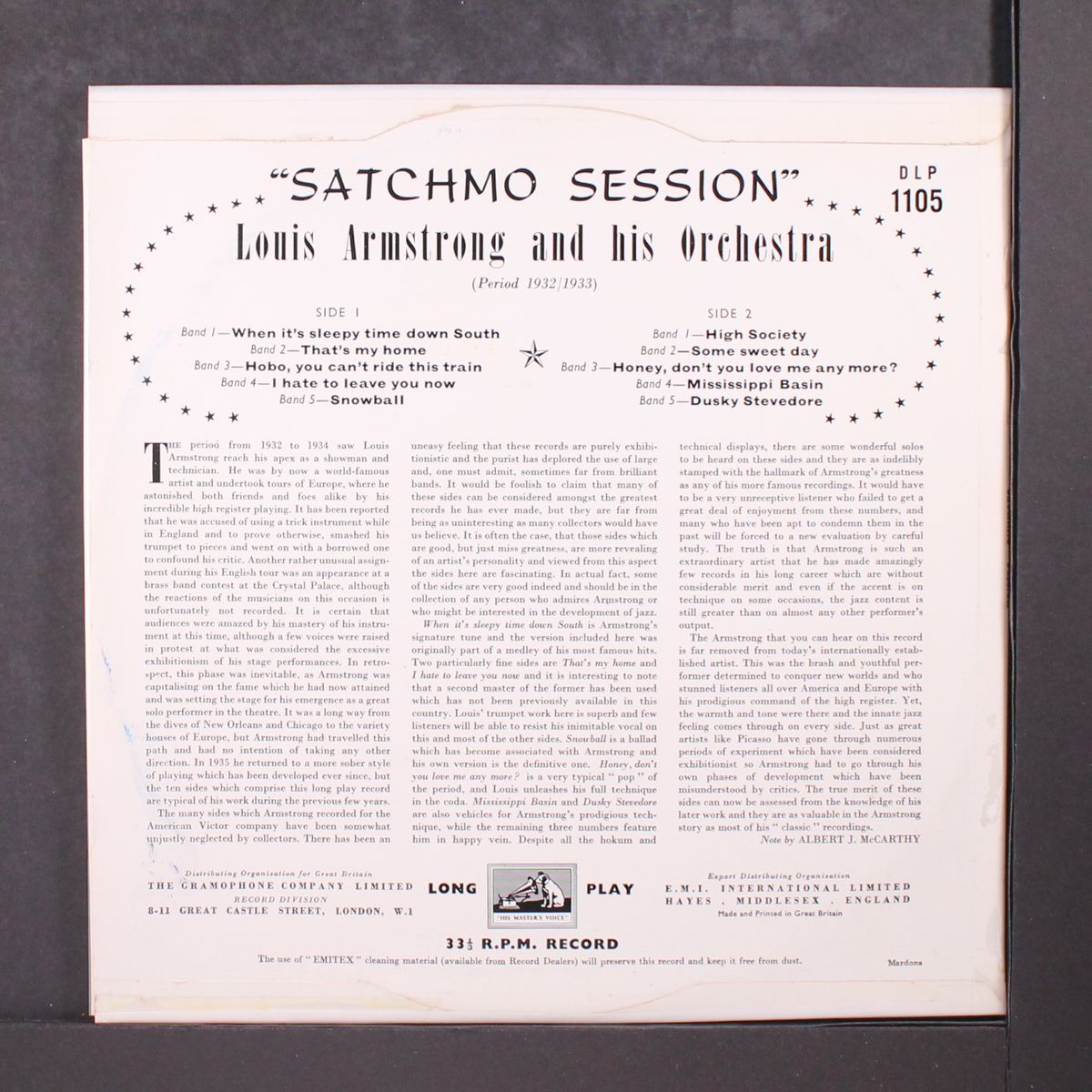 satchmo session by LOUIS ARMSTRONG