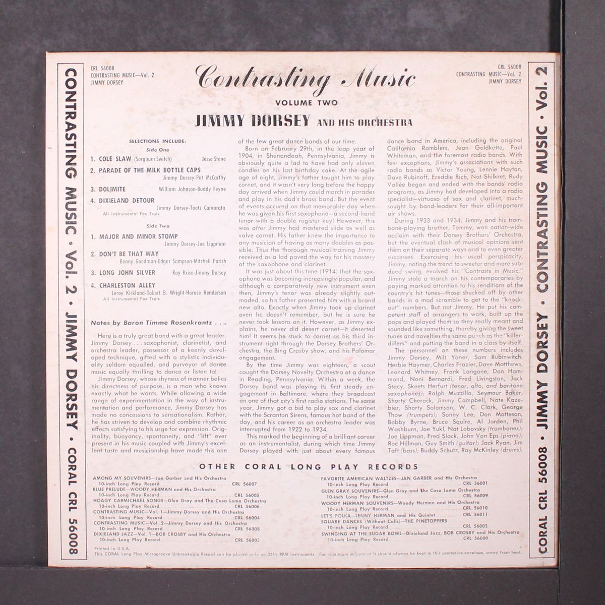 contrasting music, vol. 2 by JIMMY DORSEY