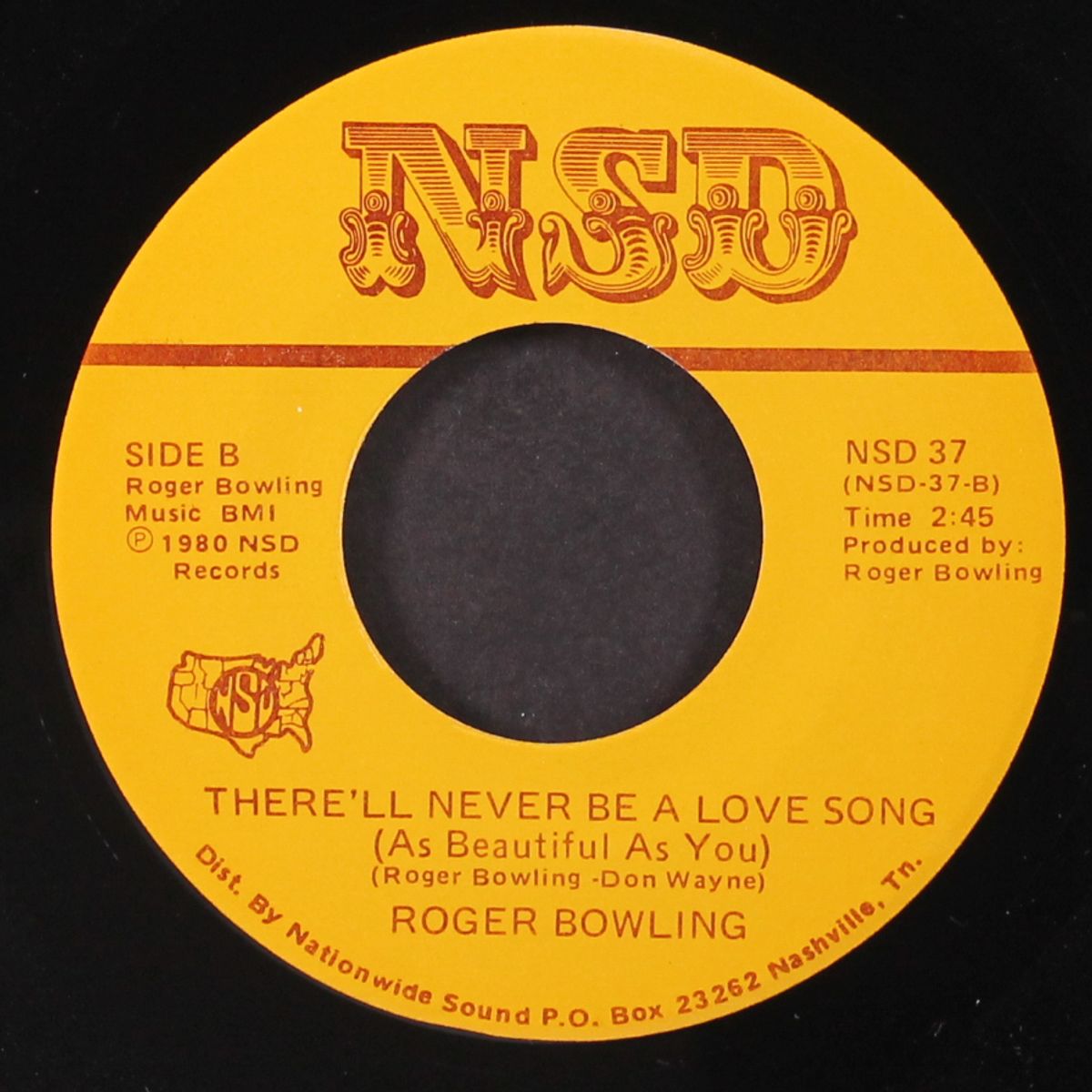 friday night fool / there'll never be a love song by ROGER BOWLING