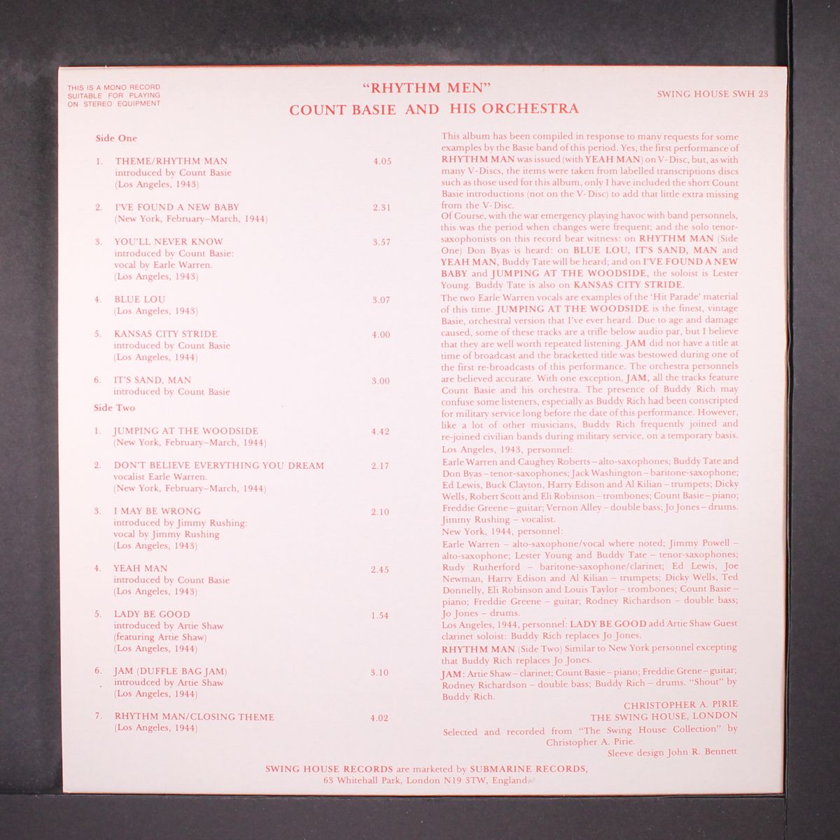 rhythm men by COUNT BASIE