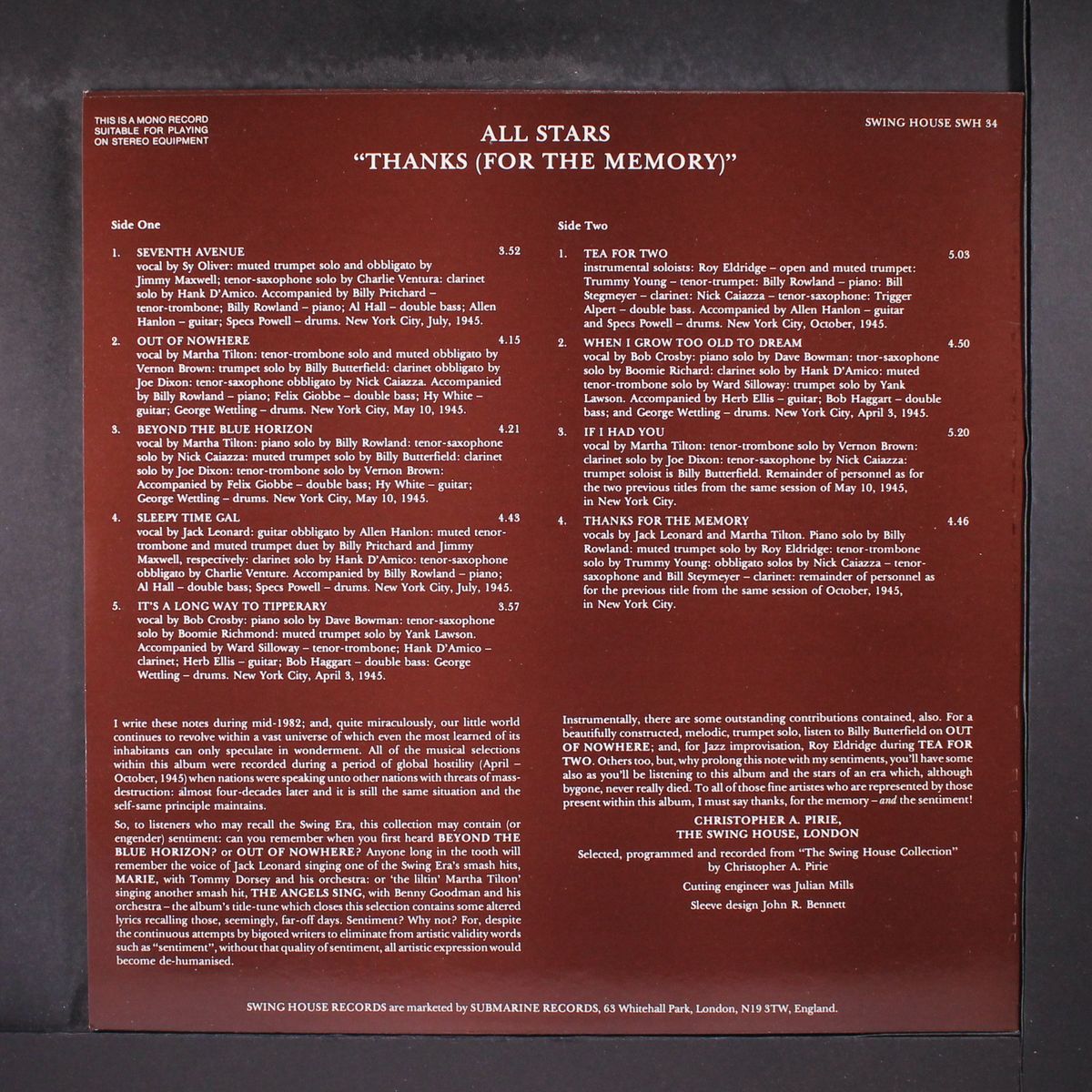 thanks for the memory by VARIOUS