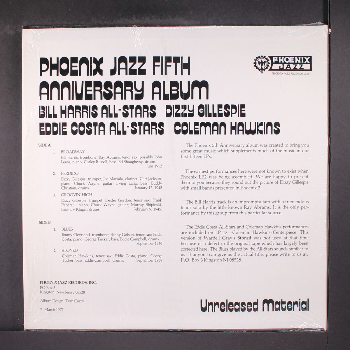 phoenix jazz fifth anniversary album by VARIOUS