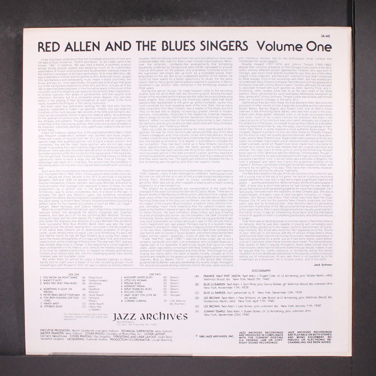 the blues singers, vol. 1 by RED ALLEN