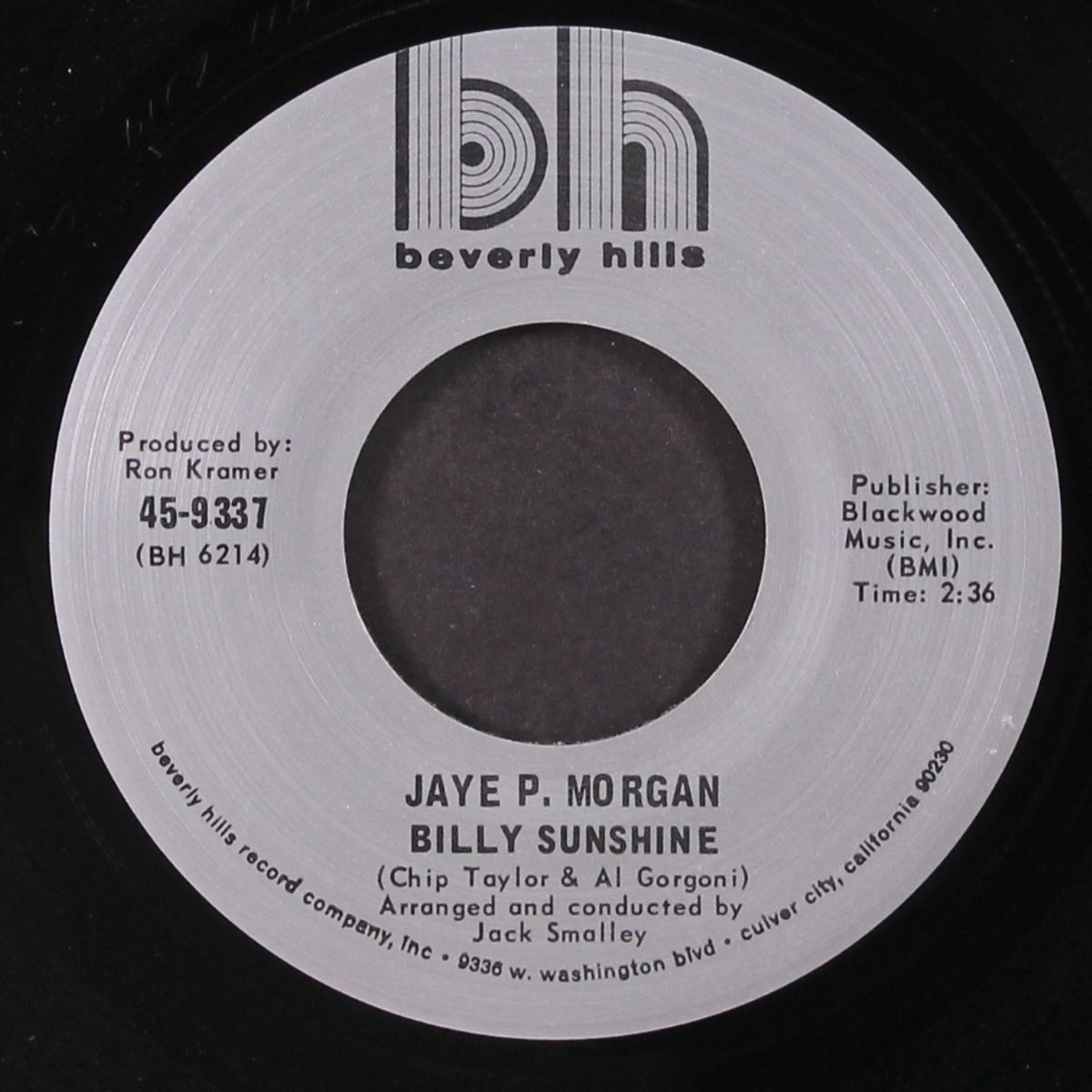 love of a gentle man / billy sunshine by JAYE P. MORGAN