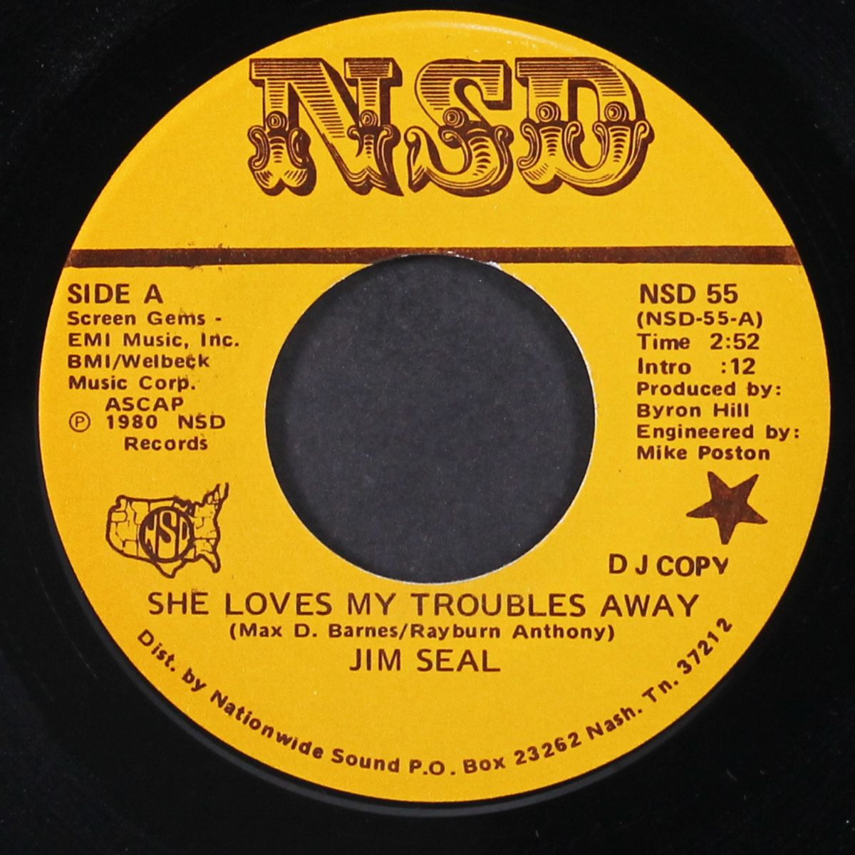 she loves my troubles away / empty tables by JIM SEAL