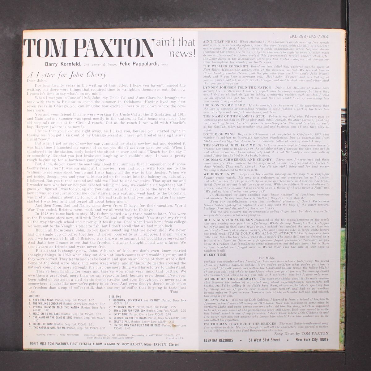 ain't that news! by TOM PAXTON