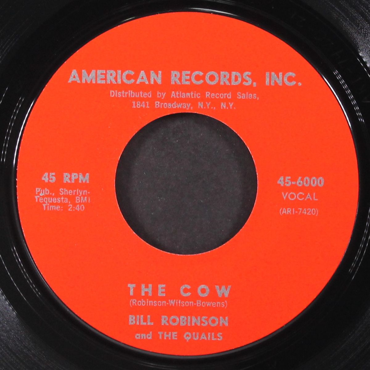 the cow / take me back, baby by BILL ROBINSON & QUAILS