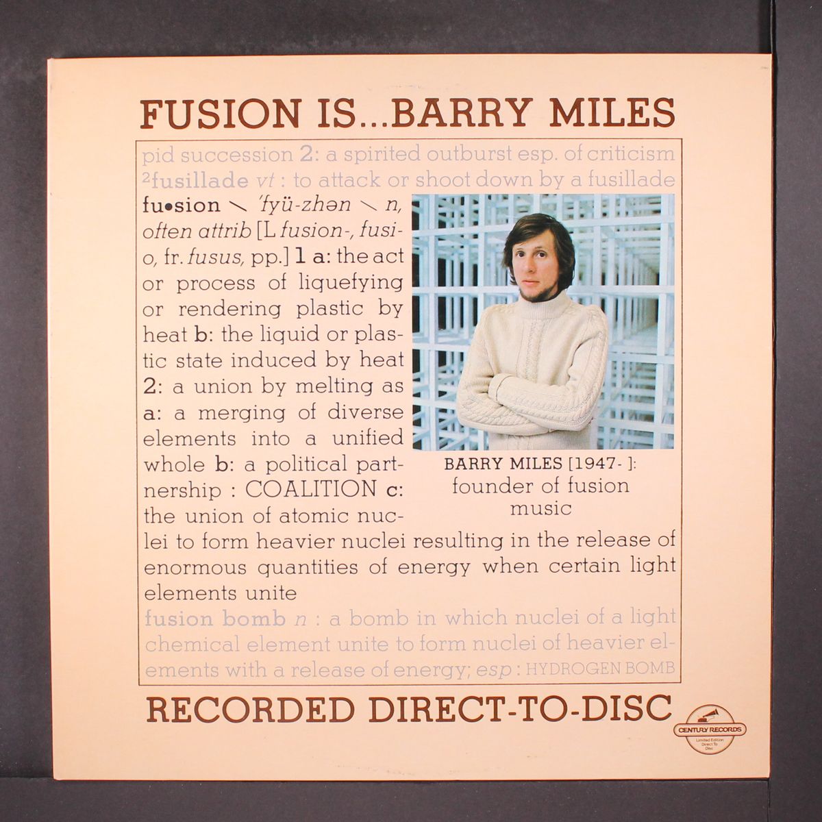 fusion is... by BARRY MILES