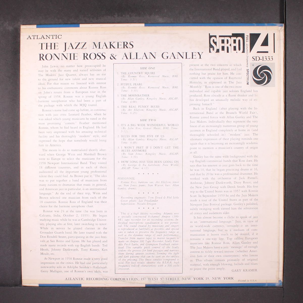 the jazz makers by RONNIE ROSS & ALLAN GANLEY