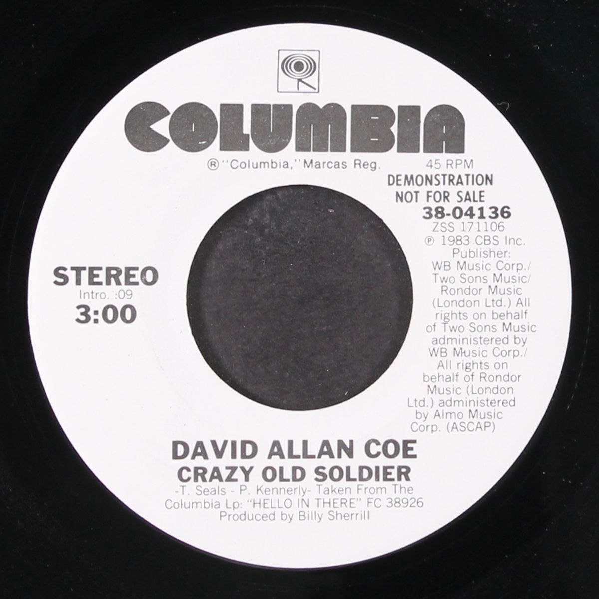 crazy old soldier by DAVID ALLAN COE