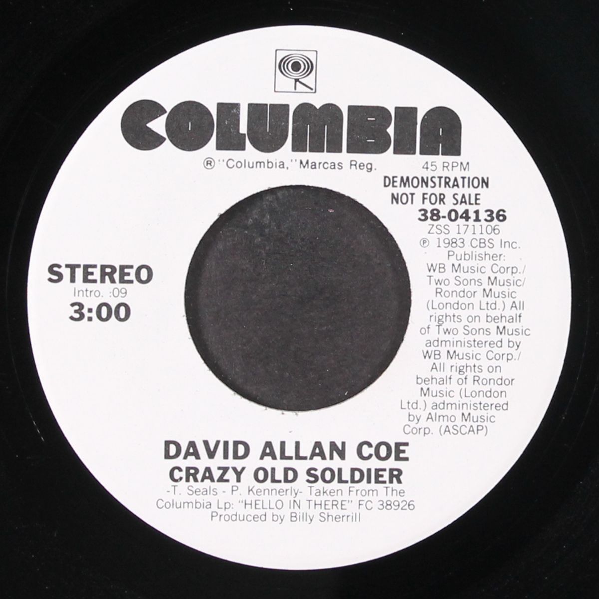 crazy old soldier by DAVID ALLAN COE