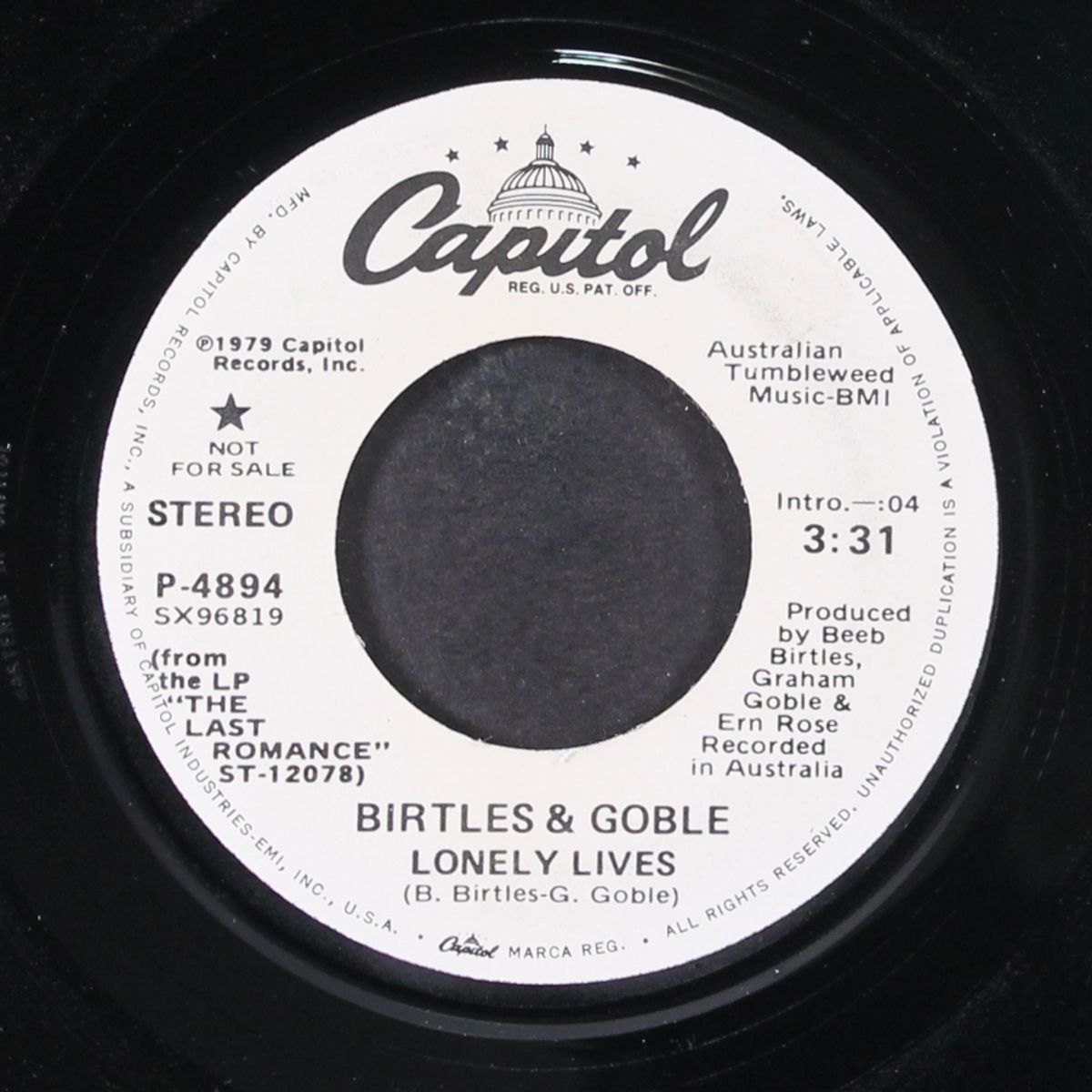 lonely lives by BIRTLES & GOBLE