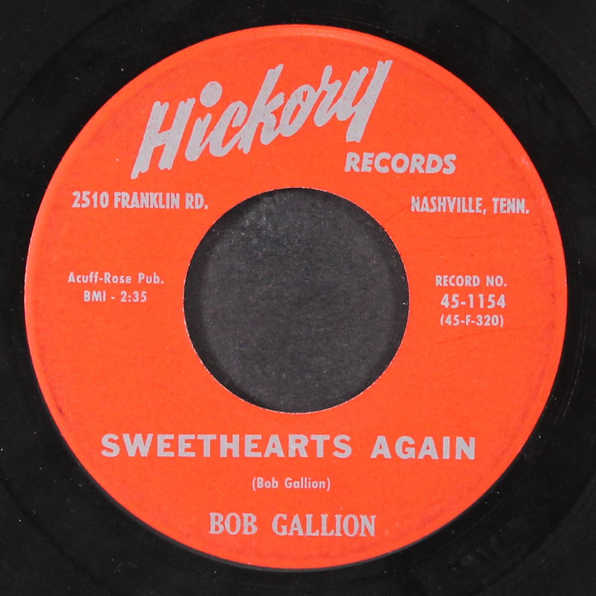 sweethearts again / you don't know by BOB GALLION
