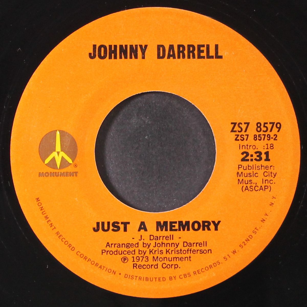dakota the dancing bear / just a memory by JOHNNY DARRELL