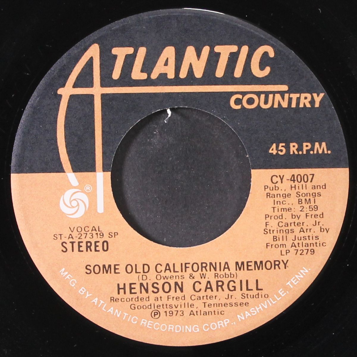 some old california memory / a writer of verses and a singer of songs by HENSON CARGILL