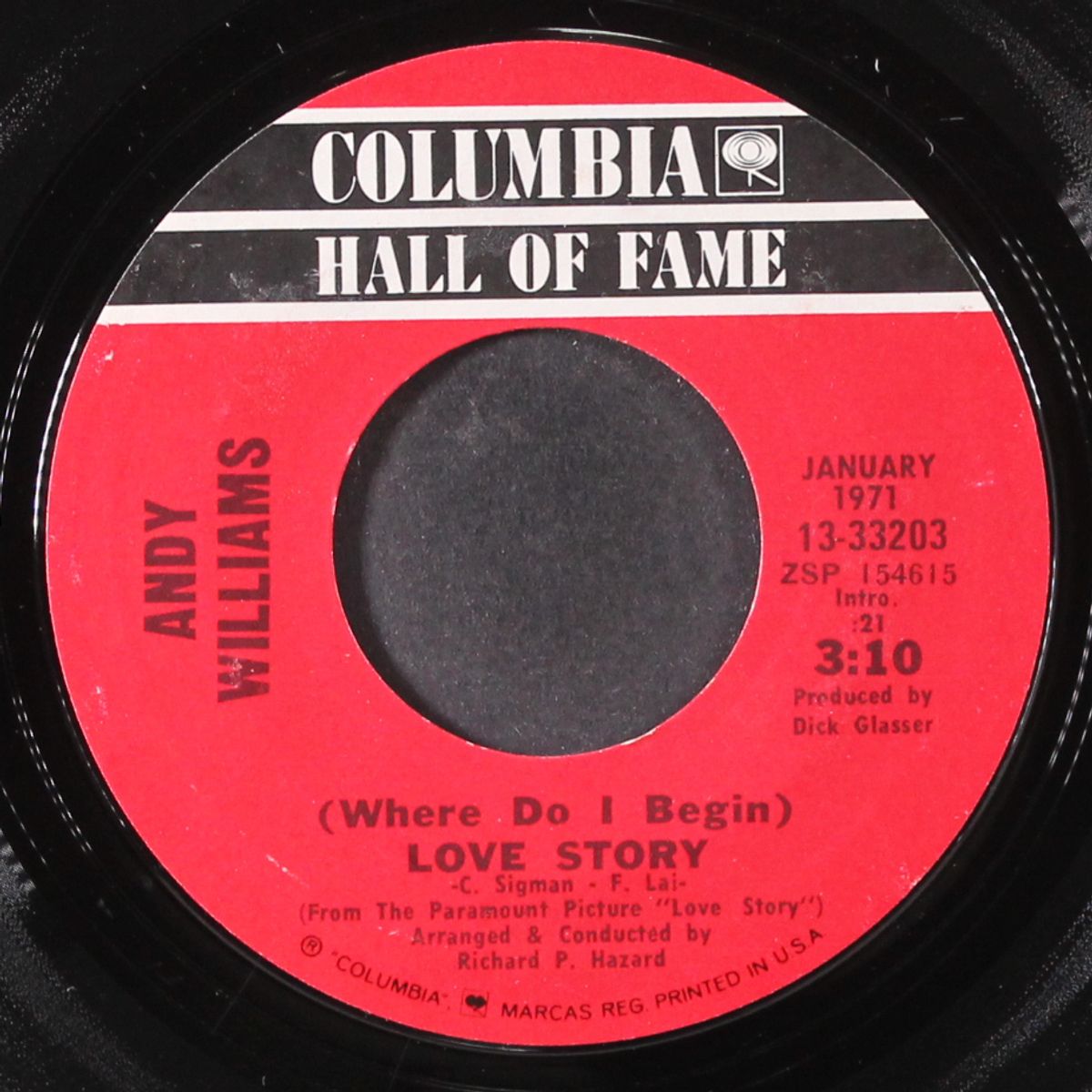 home lovin' man / love story by ANDY WILLIAMS