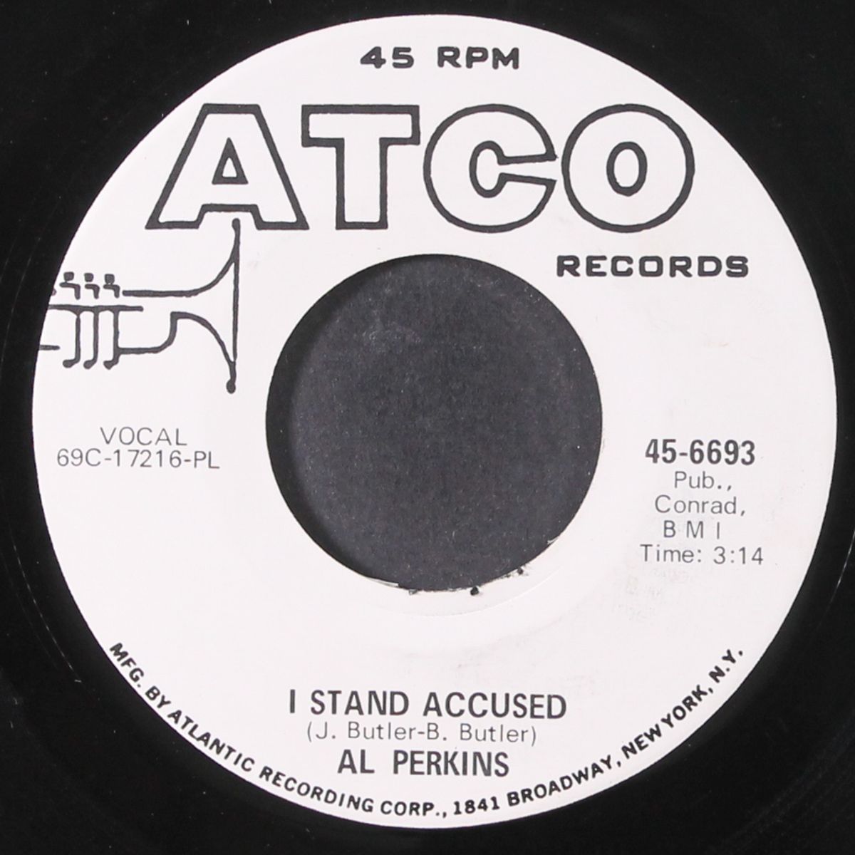 i stand accused / yes, my goodness yes by AL PERKINS