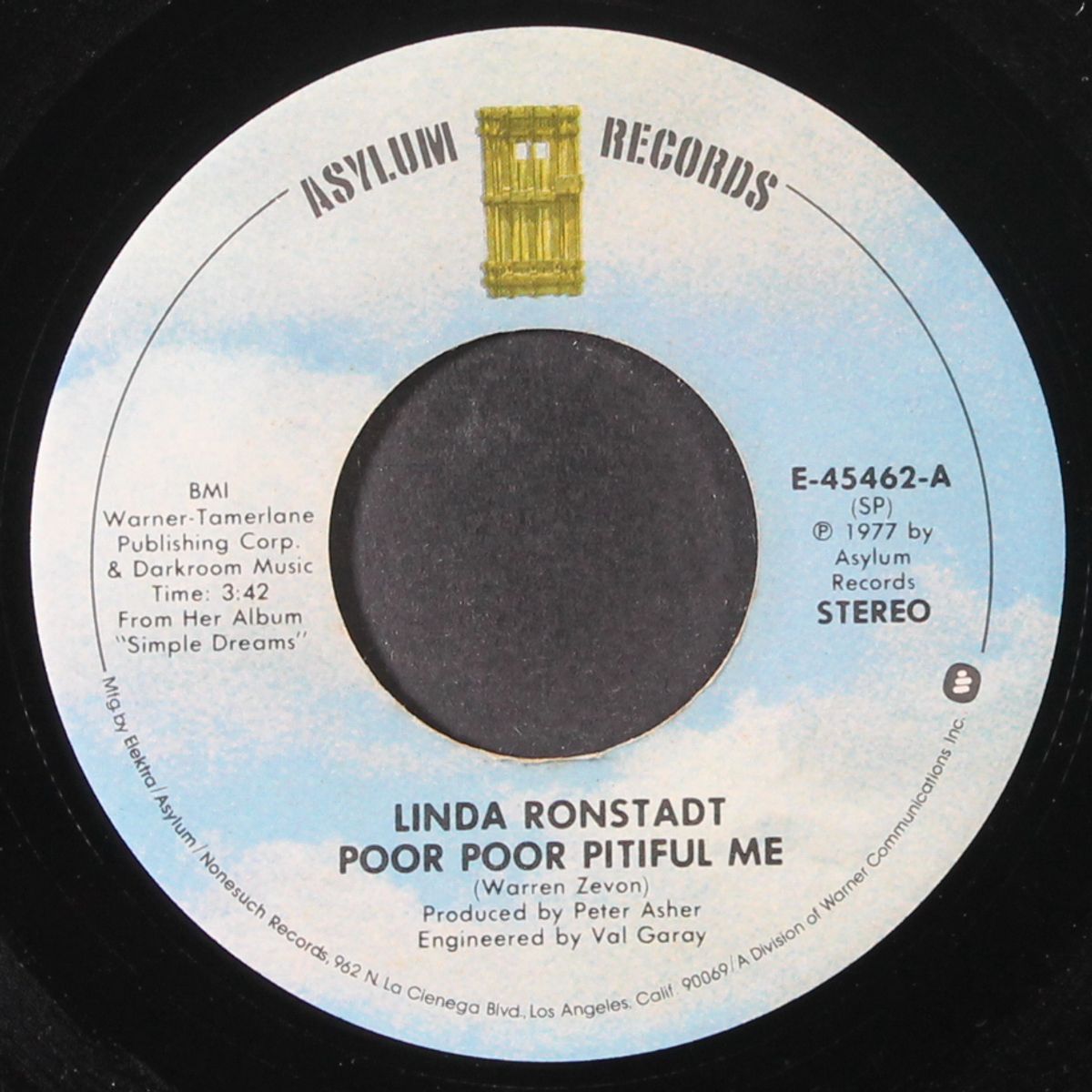 poor poor pitiful me / simple man, simple dream by LINDA RONSTADT