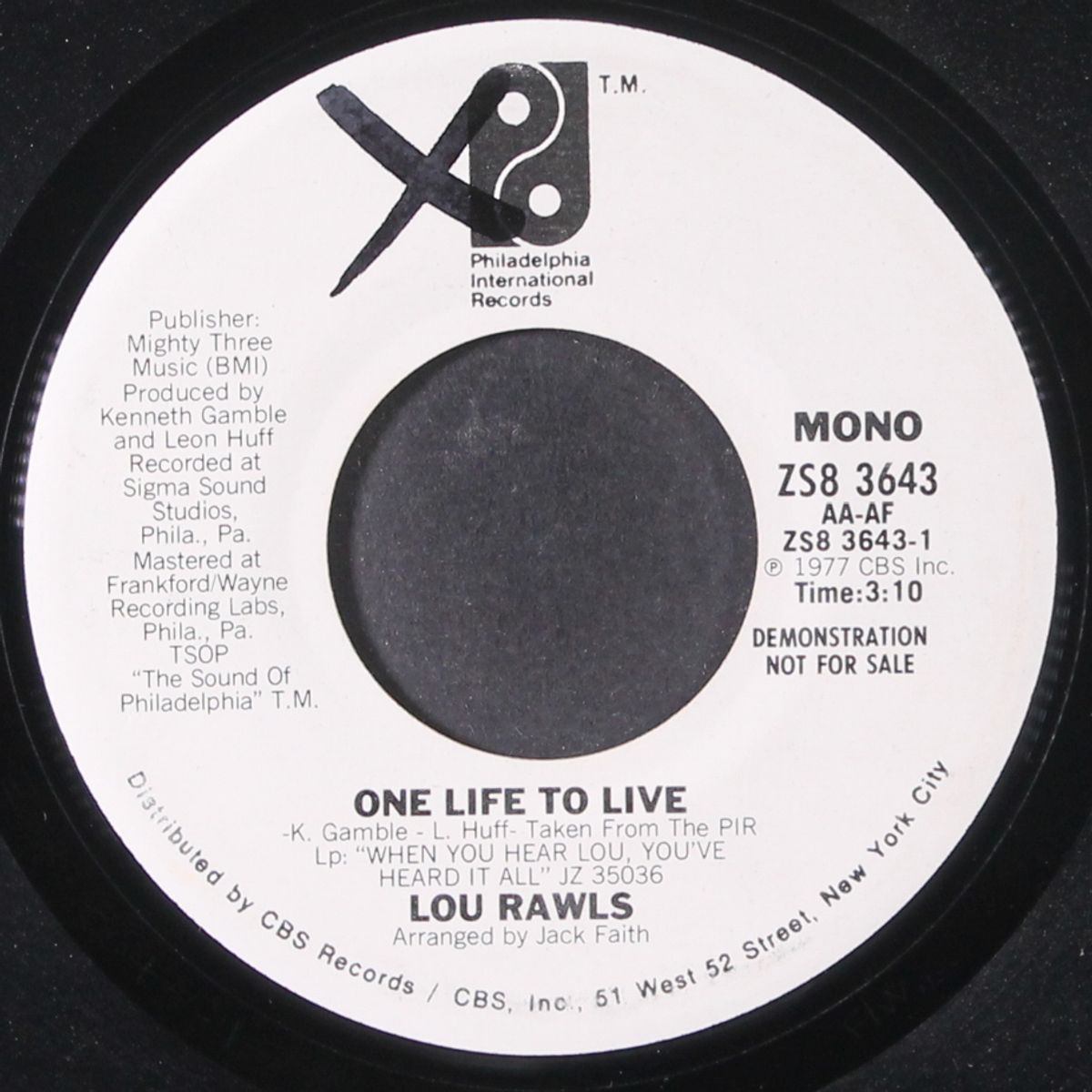 one life to live / mono by LOU RAWLS