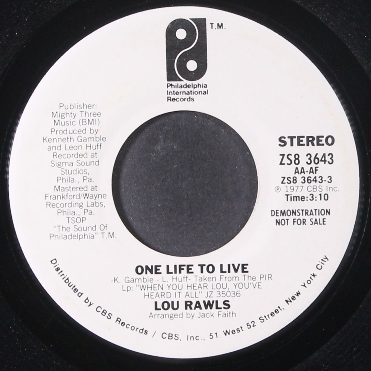 one life to live / mono by LOU RAWLS