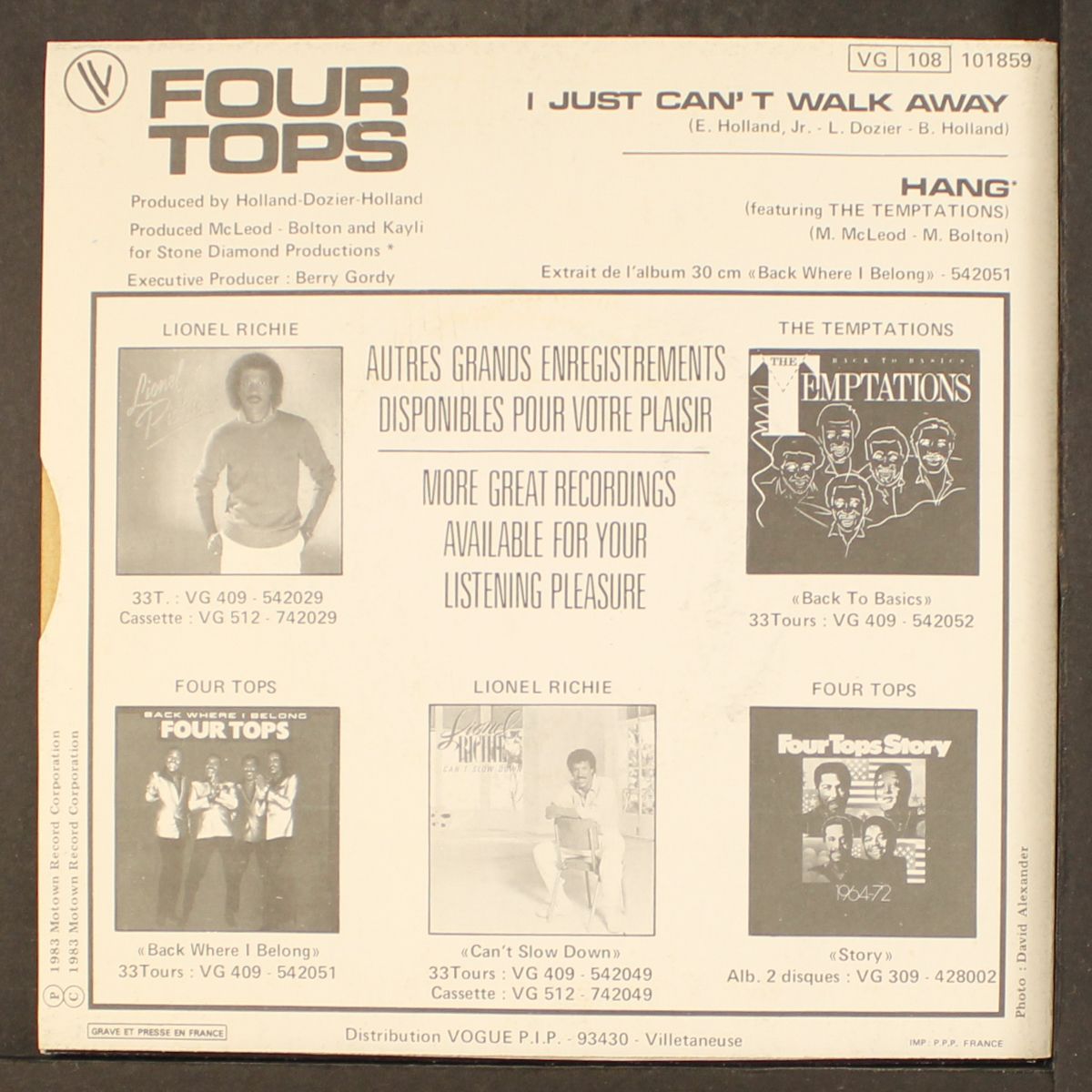 i just can't walk away by FOUR TOPS