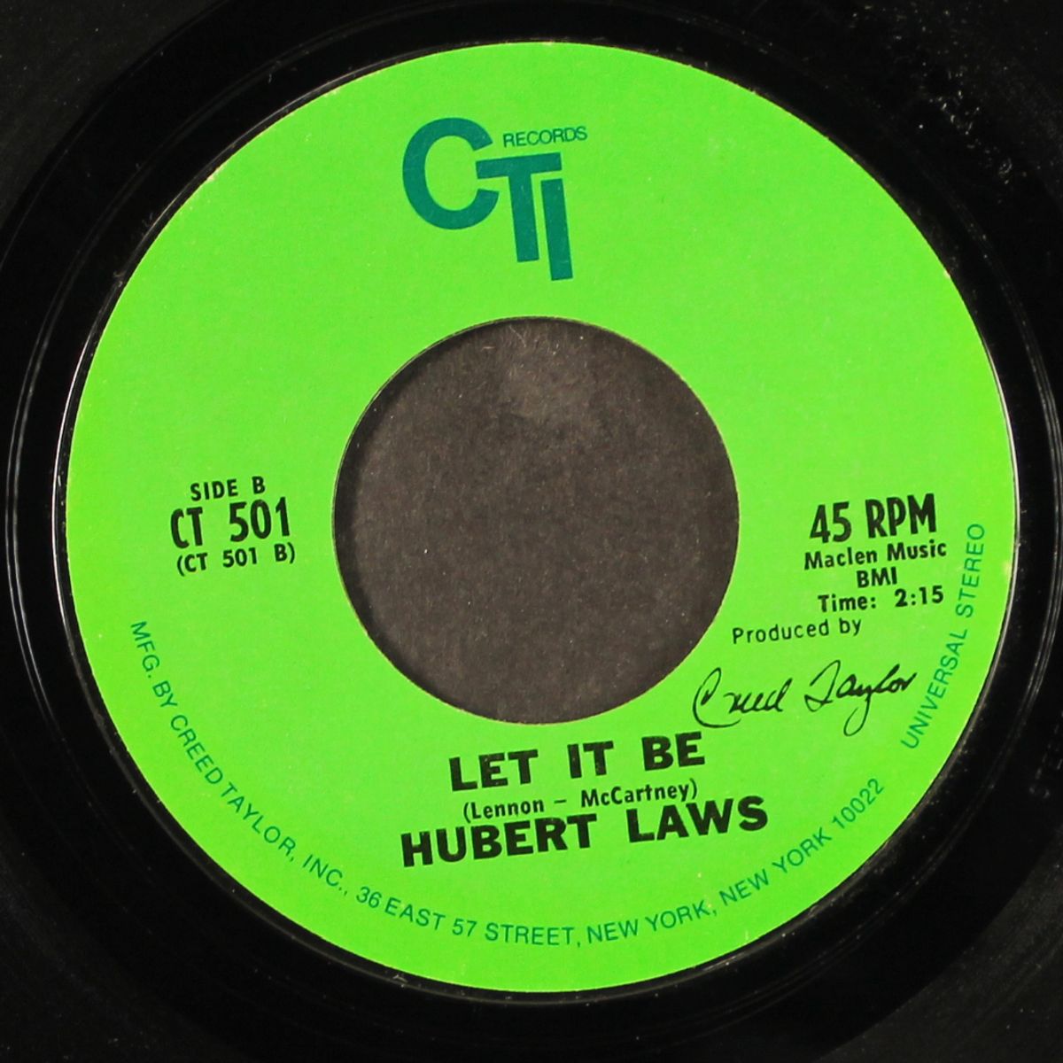 la jean / let it be by HUBERT LAWS
