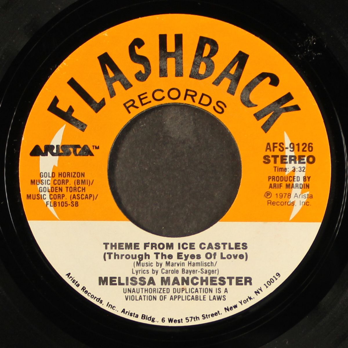 theme from ice castles / don't cry out loud by MELISSA MANCHESTER