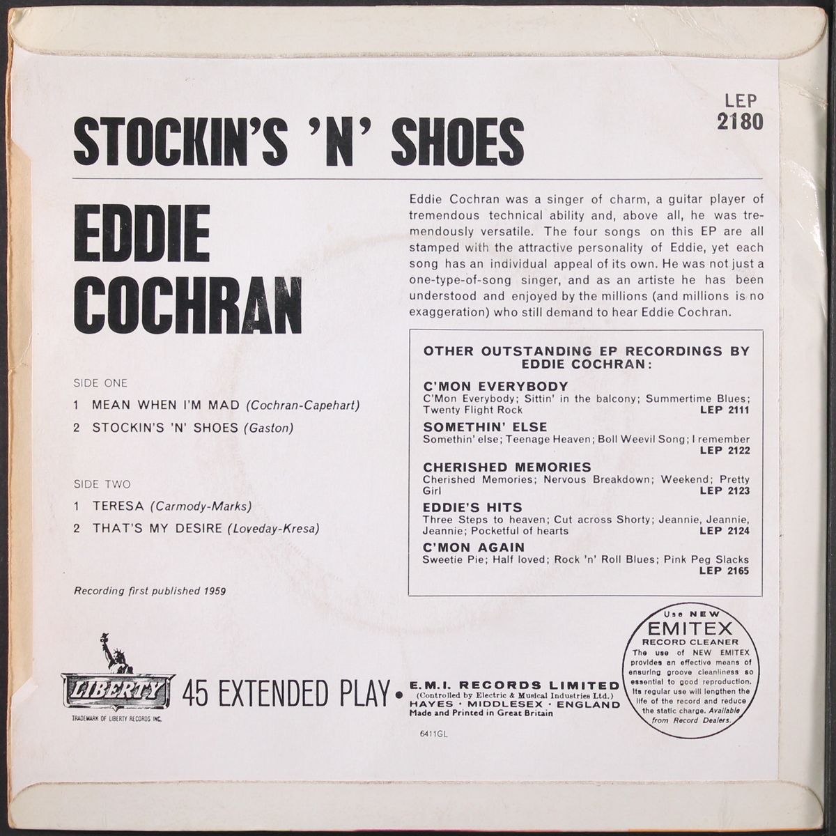 stockin's 'n' shoes by EDDIE COCHRAN