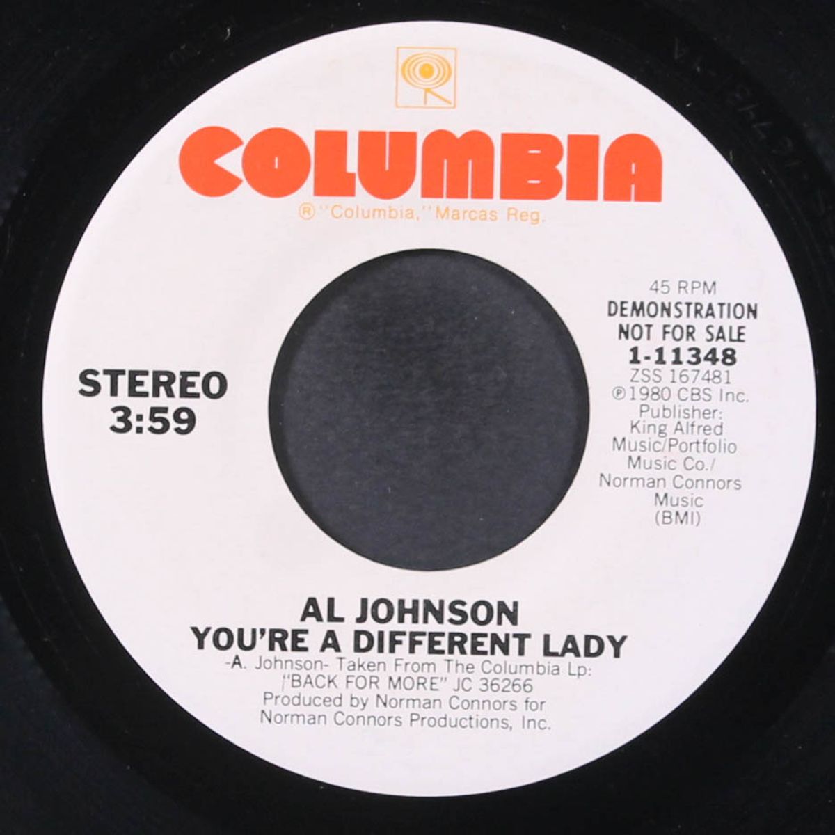 you're a different lady / same by AL JOHNSON